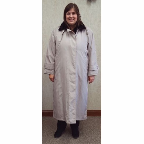 Mink Fur Lined Poplin Coat